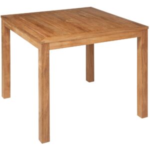 Linear 90 Dining Table Square Solid Teak by Barlow Tyrie (1) | Avant Garden