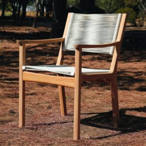 Monterey Armchair Carver Chalk Cord & Solid Teak by Barlow Tyrie