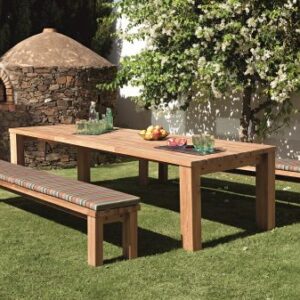 Titan 260cm Backless Bench Rustic Teak by Barlow Tyrie