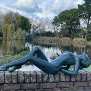 Exotic Naked Lady Bronze Sculpture Lifestyle 1 | Avant Garden Bronzes