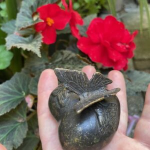 Cremation Urn Butterfly Memorial Mini Heart Solid Bronze MESU 24 2 | Avant Garden Bronzes