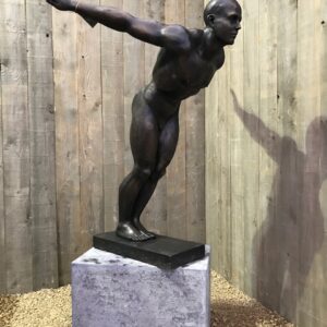 Male Swimmer Diving In Bronze Sculpture 5 | Avant Garden Bronzes