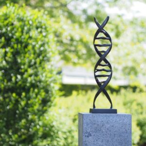 Solid Bronze DNA Sign Modern Sculpture 1 | Avant Garden Bronzes