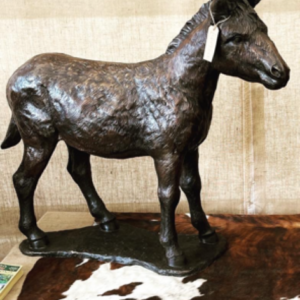 Bronze Donkey Looking Forward Lifesize Sculpture 1