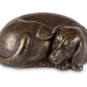 Cremation Urn Dog Rest In Peace Memorial Bronze Sculpture MESU 15 1 | Avant Garden Bronzes