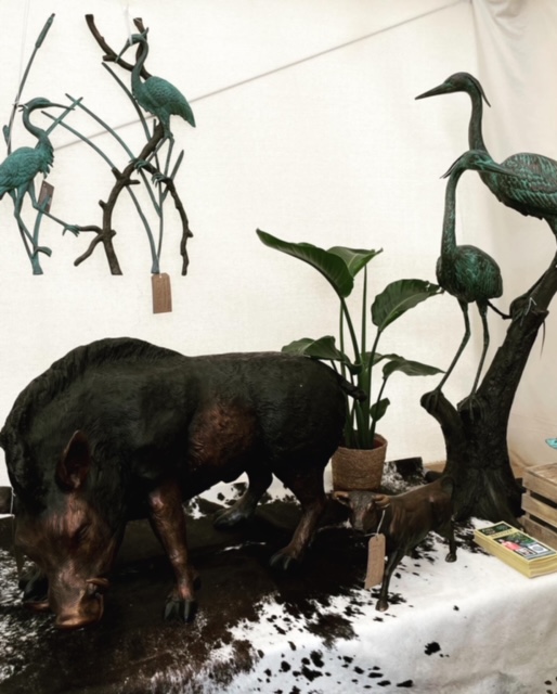 Wild Boar Solid Bronze Sculpture Game Fair 1 | Avant Garden Bronzes