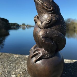 Bull Frog Bronze Fountain Sculpture Water Feature FO 22 2 | Avant Garden Bronzes