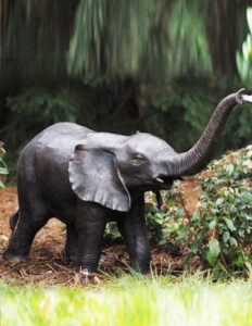 Bronze Elephant Fountain Sculpture Water Feature 68cm WI 33 1 | Avant Garden Bronzes