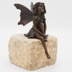 Garden Fairy Knee Up Solid Bronze Sculpture 1 | Avant Garden Bronzes