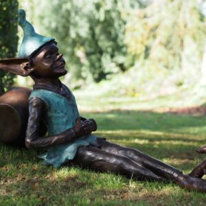 Garden Goblin Forty Winks Bronze Sculpture 1 | Avant Garden Bronzes