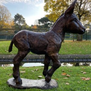 Donkey Baby Trotting Bronze Sculpture 1 | Avant Garden Bronzes 7 | Avant Garden Bronzes
