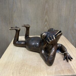 Garden Frog Daydreaming Bronzes Sculpture 2 | Avant Garden Bronzes