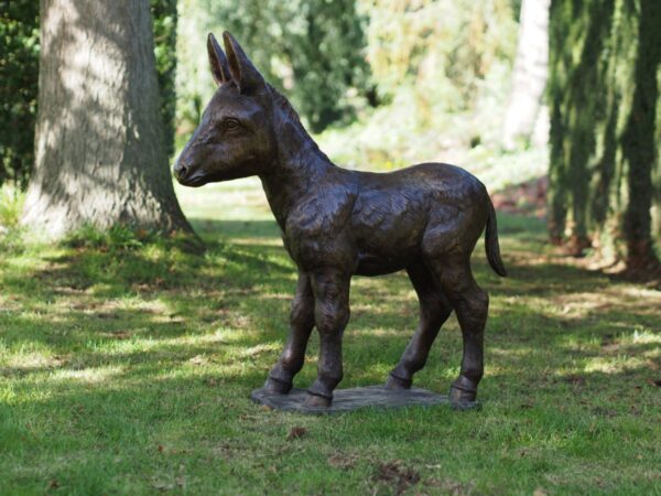 Baby Donkey Caramel Bronze Sculpture 1 | Avant Garden Bronzes