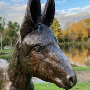 Bronze Baby Donkey Caramel Garden Sculpture M002 10 | Avant Garden Bronzes