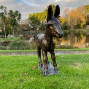 Bronze Baby Donkey Caramel Garden Sculpture M0023 | Avant Garden Bronzes
