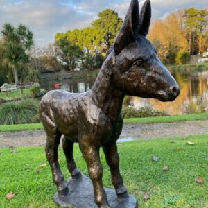 Bronze Baby Donkey Caramel Garden Sculpture M002 6 | Avant Garden Bronzes