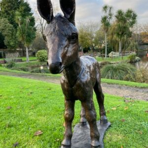 Bronze Baby Donkey Caramel Garden Sculpture M002 7 | Avant Garden Bronzes