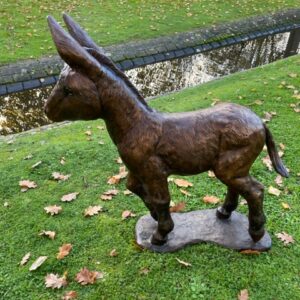 Bronze Baby Donkey Mocha Garden Sculpture M001 11 | Avant Garden Bronzes