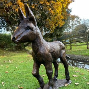 Bronze Baby Donkey Mocha Garden Sculpture M001 12 | Avant Garden Bronzes