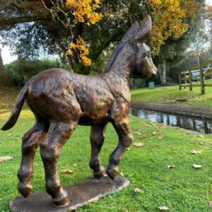 Bronze Baby Donkey Mocha Garden Sculpture M001 6 | Avant Garden Bronzes
