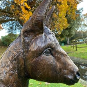 Bronze Baby Donkey Mocha Garden Sculpture M001 7 | Avant Garden Bronzes