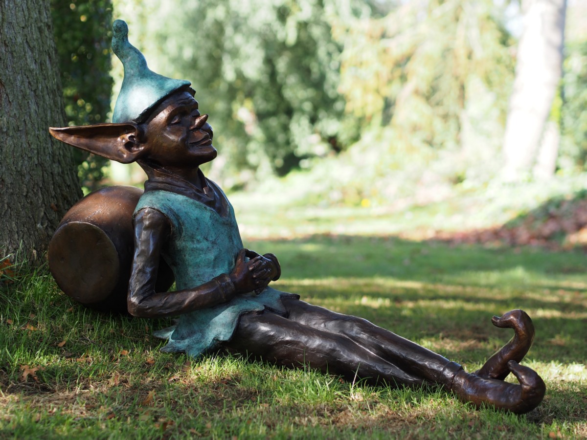 Garden Goblin Forty Winks Bronze Sculpture 1 | Avant Garden Bronzes