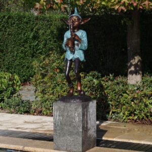 Garden Goblin Sax Player Fountain Bronze Water Feature Sculpture FIBO 002 1 | Avant Garden Bronzes