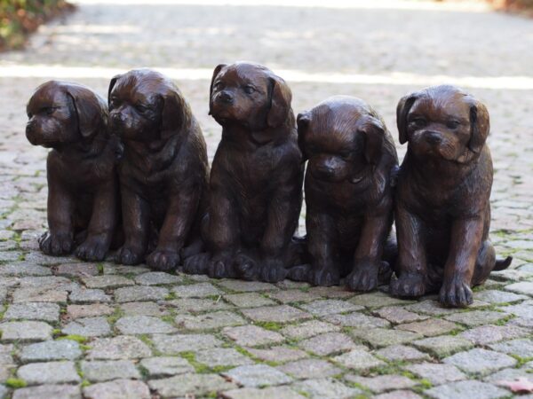 Puppy Love Dog Bronze Sculpture 1 | Avant Garden Bronzes