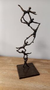 Abstract Acrobatic Tower Bronze Sculpture 1 | Avant Garden Bronzes