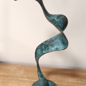 Love Ribbon Verdigris Modern Art Exclusive Bronze Sculpture 46cm MO 58 1 | Avant Garden Bronzes