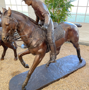 Polo Pony and Jockey Bronze Sculpture Lifesize 2 | Avant Garden Bronzes