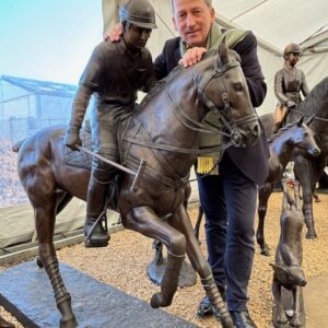 Polo Pony and Jockey Bronze Horse Sculpture Lifesize HO 14 - Image 5