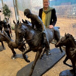 Polo Pony and Jockey Bronze Horse Sculpture Lifesize HO 14 - Image 3