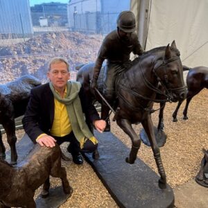 Polo Pony and Jockey Bronze Horse Sculpture Lifesize HO 14 - Image 7