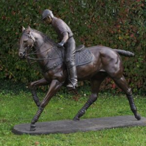 Polo Pony and Jockey Bronze Horse Sculpture Lifesize 1 | Avant Garden Bronzes
