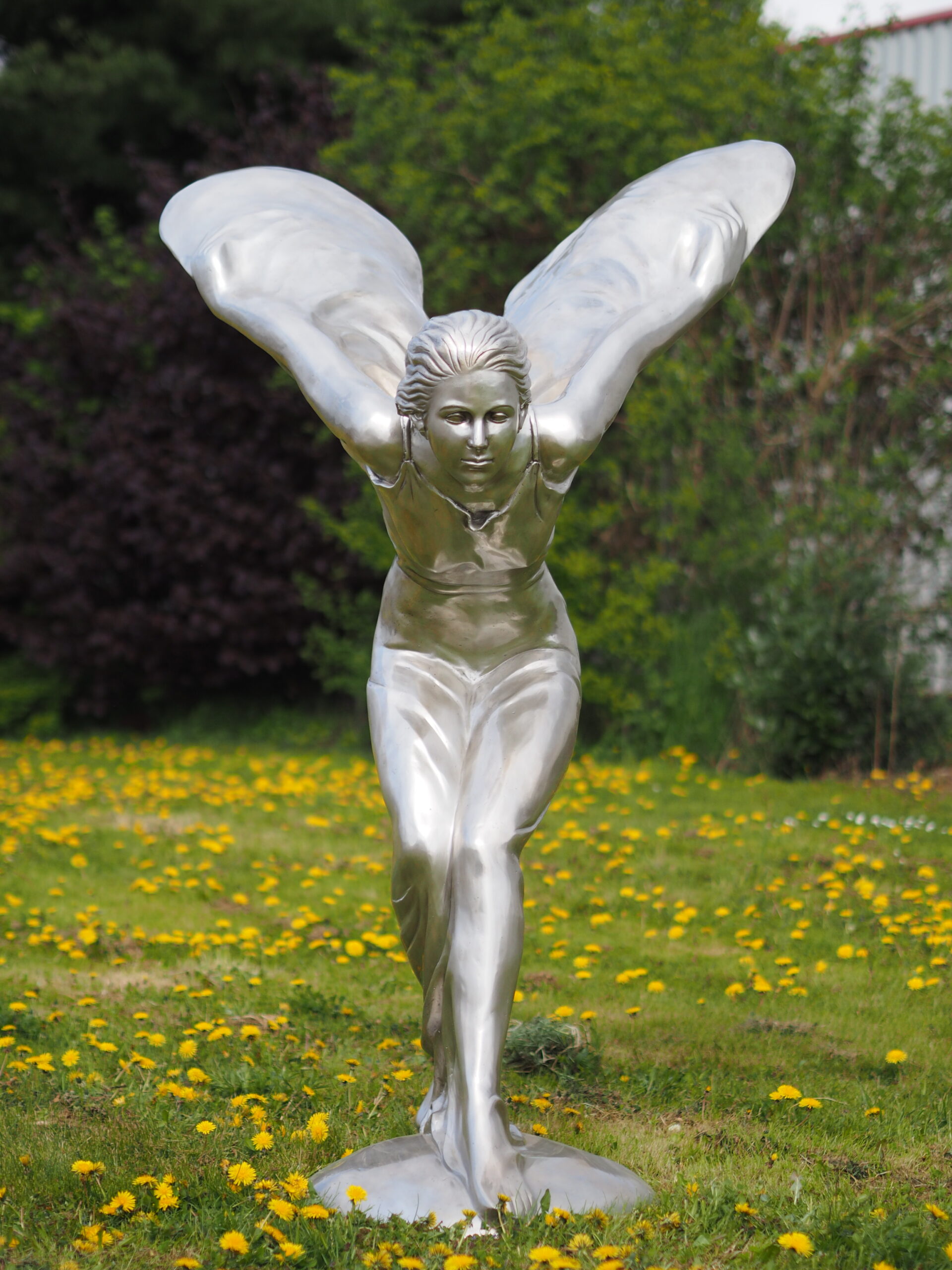 Ultimate XL Spirit of Ecstasy Silver Lady Bronze Sculpture MO 31 3 | Avant Garden Bronzes