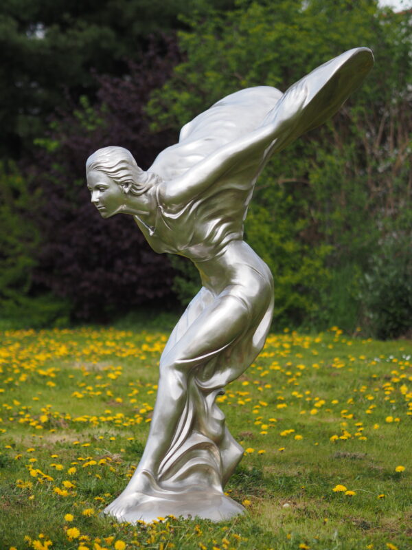 XL Spirit of Ecstasy Silver Lady Luxury Classic Bronze Sculpture MO 31 2 | Avant Garden Bronzes