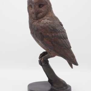 Bronze Bird Barn Owl Sculpture Perched BI 003 1 | Avant Garden Bronzes
