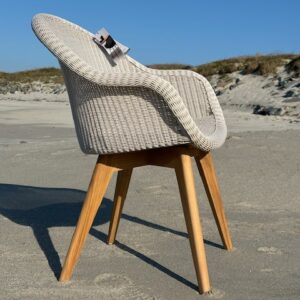 Edgard Dining Chair Teak Base By Vincent Sheppard Available In 3 Colours | Avant Garden Bronzes