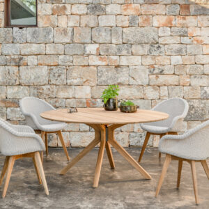 Edgard Dining Chair Teak Base By Vincent Sheppard Available In 3 Colours 4 | Avant Garden Bronzes