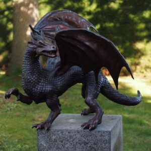 Bronze Dragon Sculpture Winged Mythical Reptile Ornament MI 075 1 | Avant Garden Bronzes