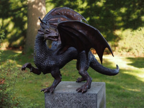 Bronze Dragon Sculpture Winged Mythical Ornament MI 075 1 | Avant Garden Bronzes