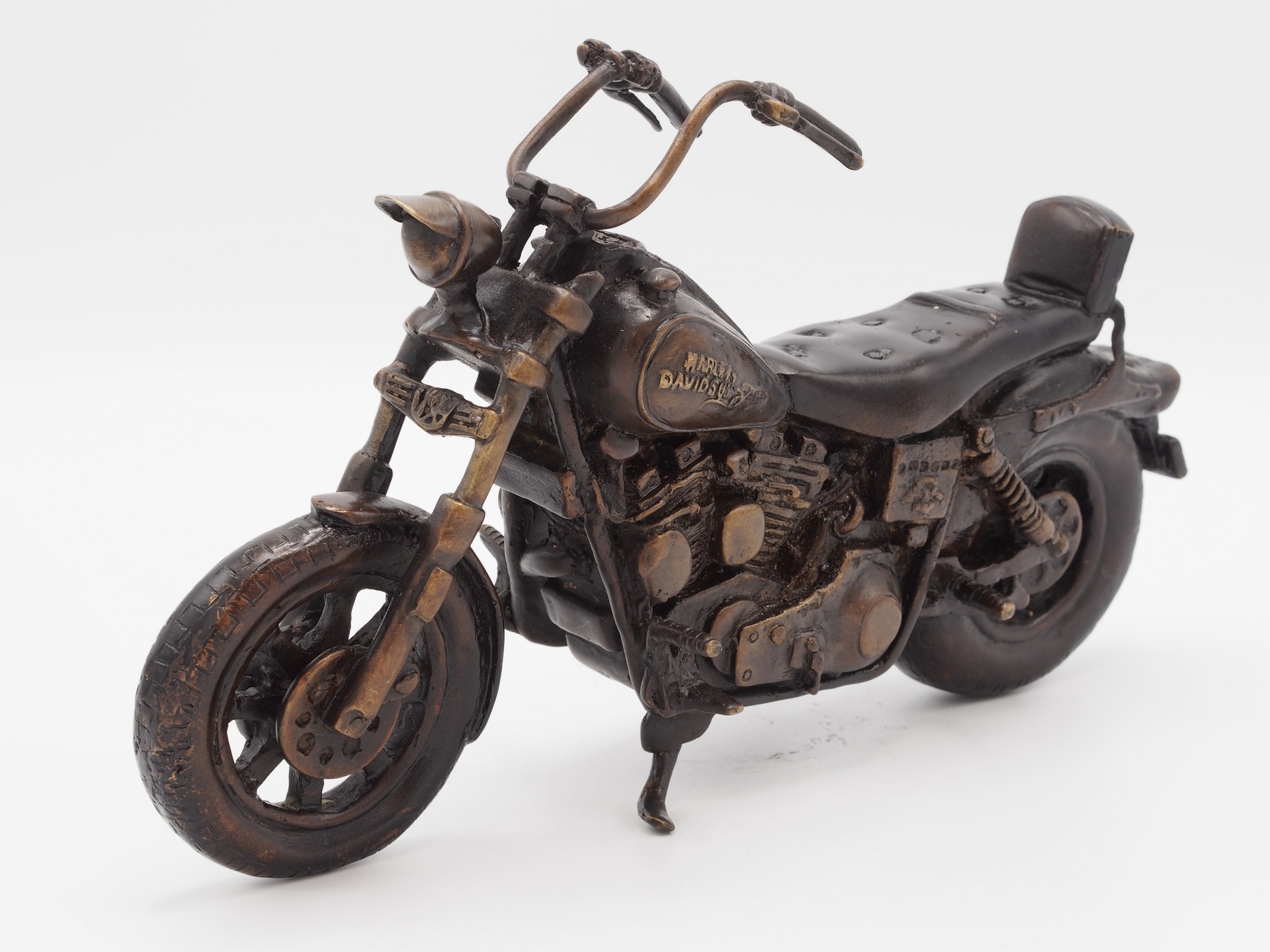 Harley Davison Motor Cycle Bronze Sculpture 1 | Avant Garden Bronzes
