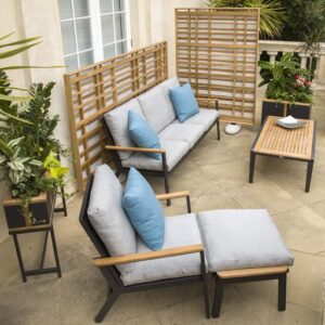 Aura 4 Piece Suite Deep Seating Lounge 1 | Avant Garden Bronzes