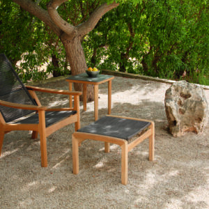 Monterey 3 Piece Suite Brown Cord Armchair Solid Teak 1 | Avant Garden Bronzes