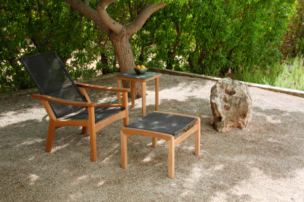 Monterey 3 Piece Suite Brown Cord Armchair Solid Teak 1 | Avant Garden Bronzes
