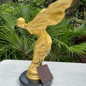 Iconic Art Nouveau Gold Patina Luxury Bronze Sculpture Spirit of Ecstasy MO 62 2 | Avant Garden Bronzes