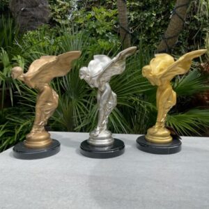 Iconic Art Nouveau Gold Patina Luxury Bronze Sculpture Spirit of Ecstasy MO 62 5 | Avant Garden Bronzes
