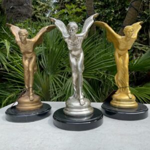 Iconic Art Nouveau Silver Lady Luxury Bronze Sculpture Spirit of Ecstasy MO 61 6 | Avant Garden Bronzes