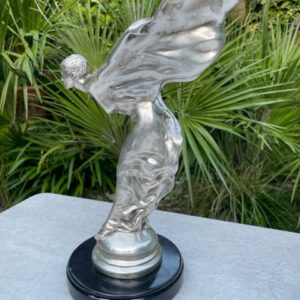 Iconic Art Nouveau Silver Lady Luxury Bronze Sculpture Spirit of Ecstasy MO 61 2 | Avant Garden Bronzes